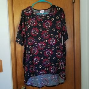 LuLa Roe Black and Berry Floral Irma
